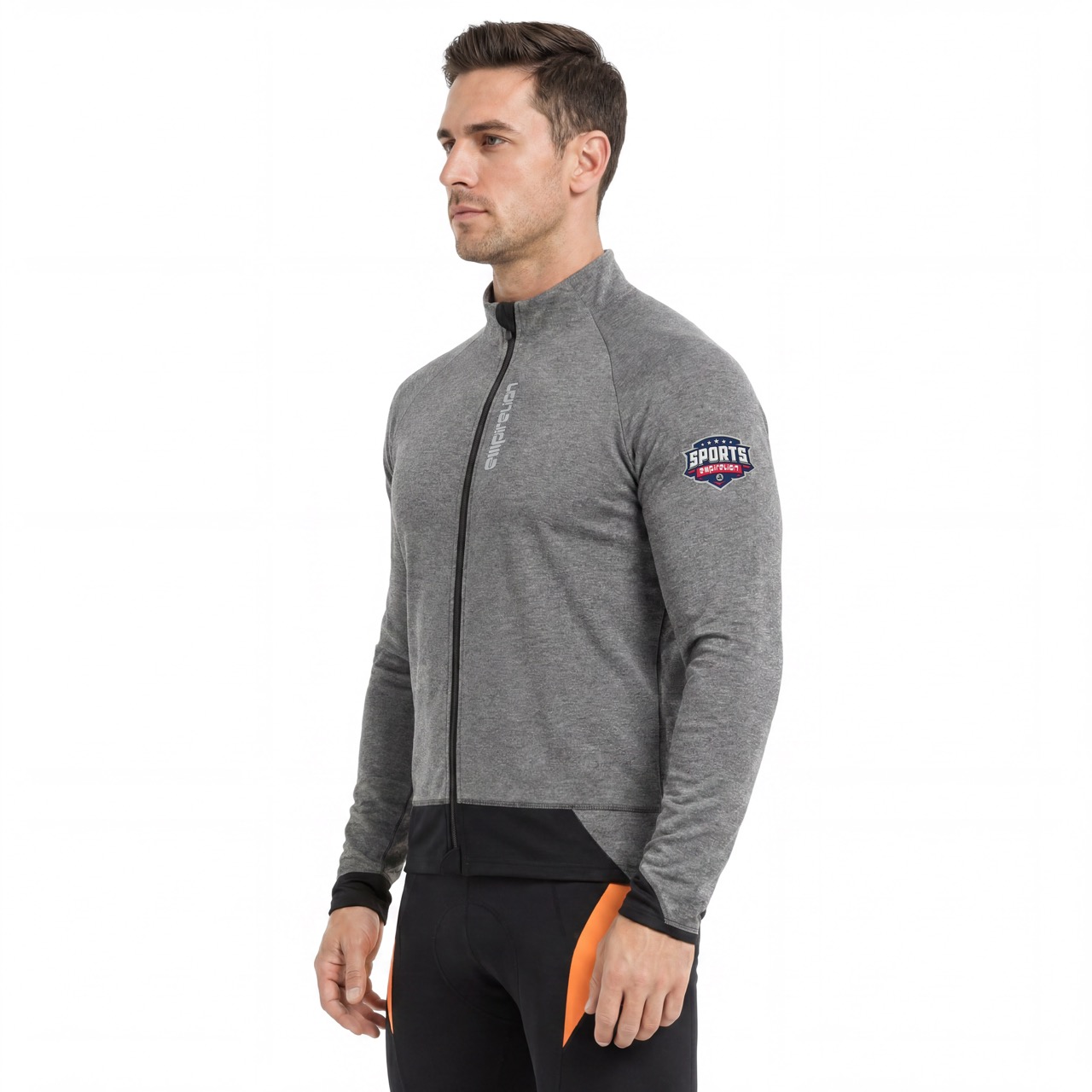 Chaqueta ciclista con panel reflectante y bloques de color