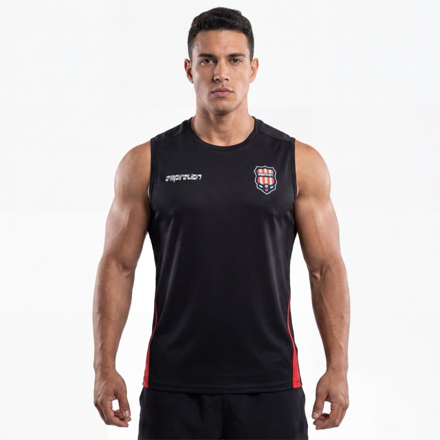Chaleco con logo del equipo de fútbol en bloques de color para hombre