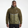 Chaqueta con capucha para exteriores de invierno con ribete reflectante y panel acolchado Sherpa consolidado para hombre