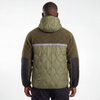 Chaqueta con capucha para exteriores de invierno con ribete reflectante y panel acolchado Sherpa consolidado para hombre