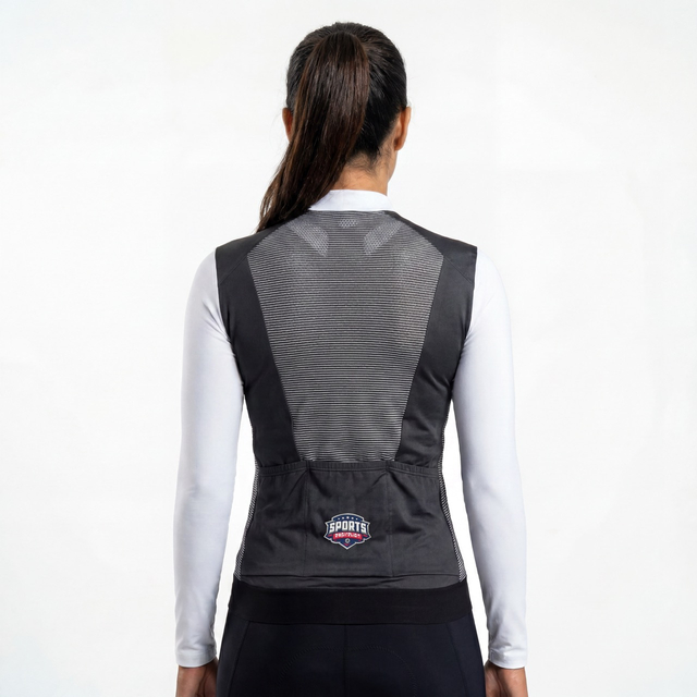 Chaqueta de ciclismo con paneles de bloques de color para mujer