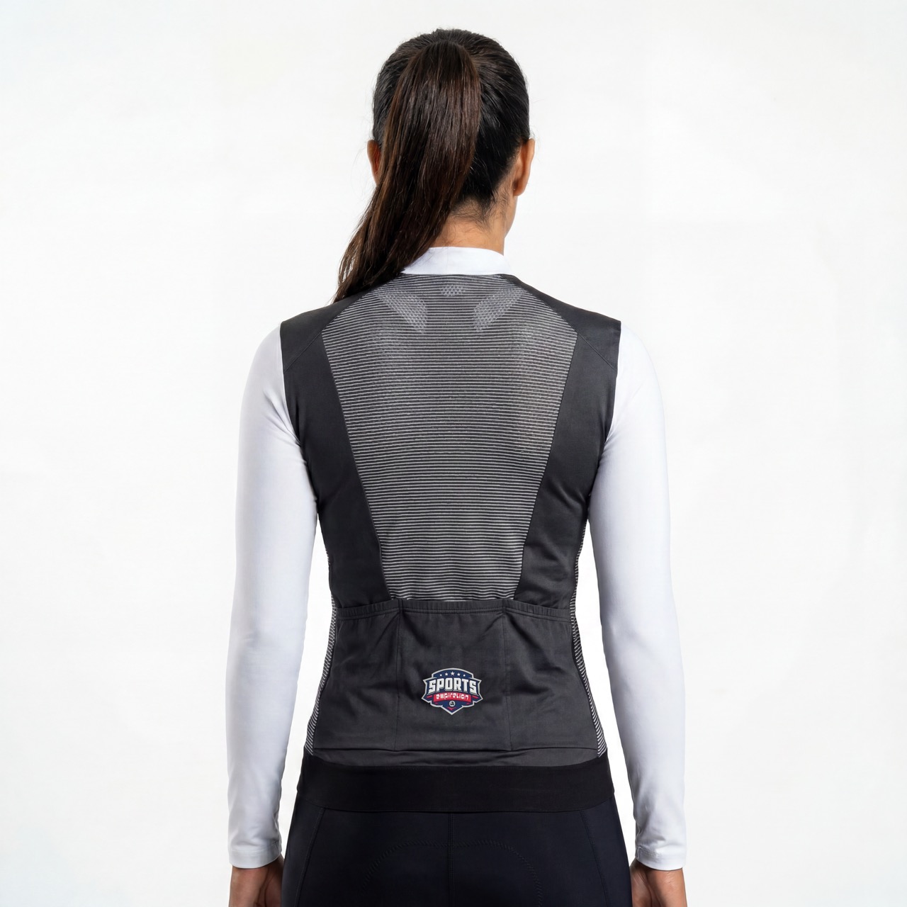 Chaqueta de ciclismo con paneles de bloques de color para mujer