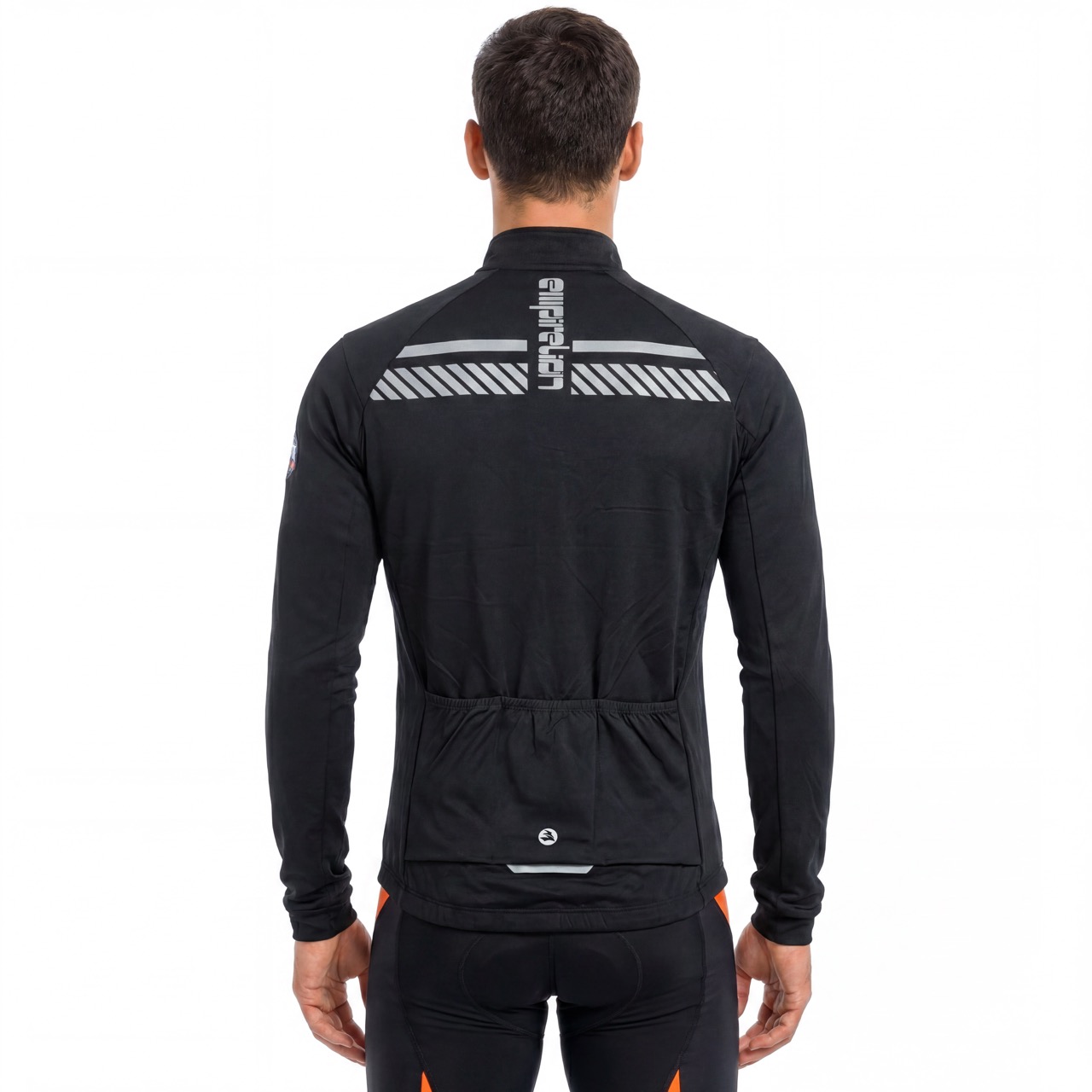 Chaqueta ciclista acolchada reflectante para hombre