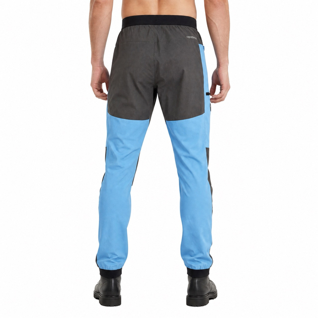 Pantalones de trekking con bloques de color para senderismo para hombre Pantalón con cintura elástica