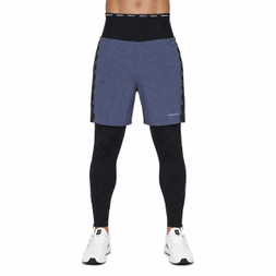 Pantalón 2 en 1 con banda de cintura alta a prueba de viento para hombre