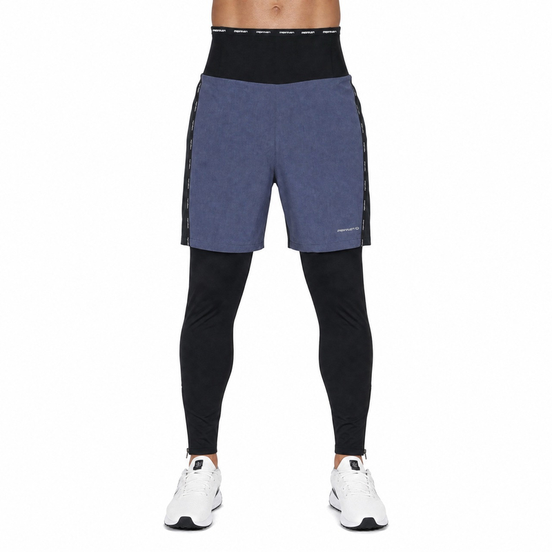Pantalón 2 en 1 con banda de cintura alta a prueba de viento para hombre