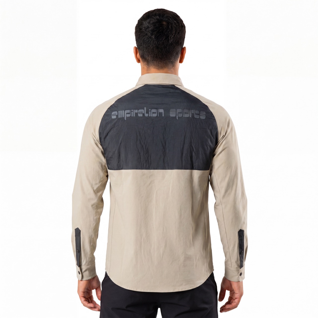 Camisas para correr y senderismo a prueba de viento con panel acolchado para hombre