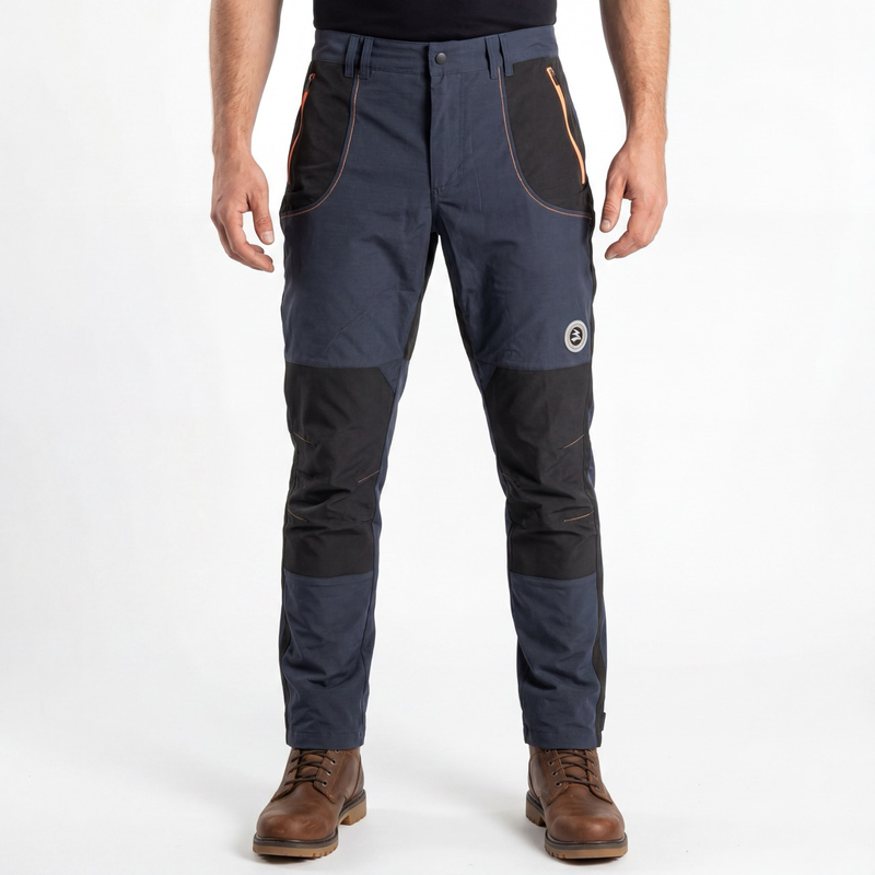 Pantalones deportivos para hombre con ribetes en contraste, pantalones de senderismo con bloques de color