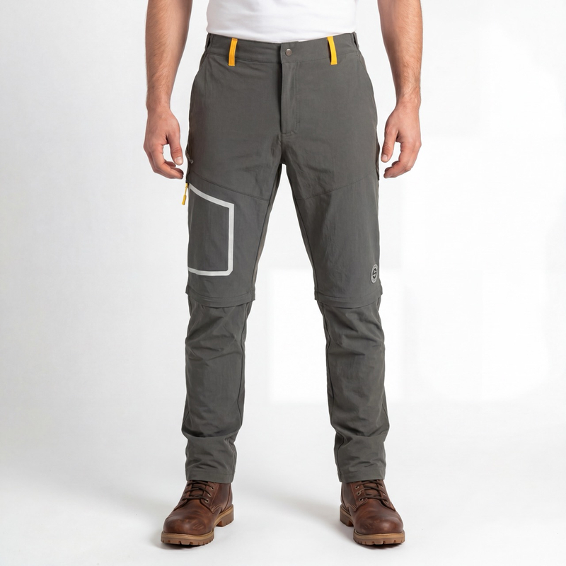 Pantalones deportivos con cremallera para hombre, pantalón de trekking con bloques de color