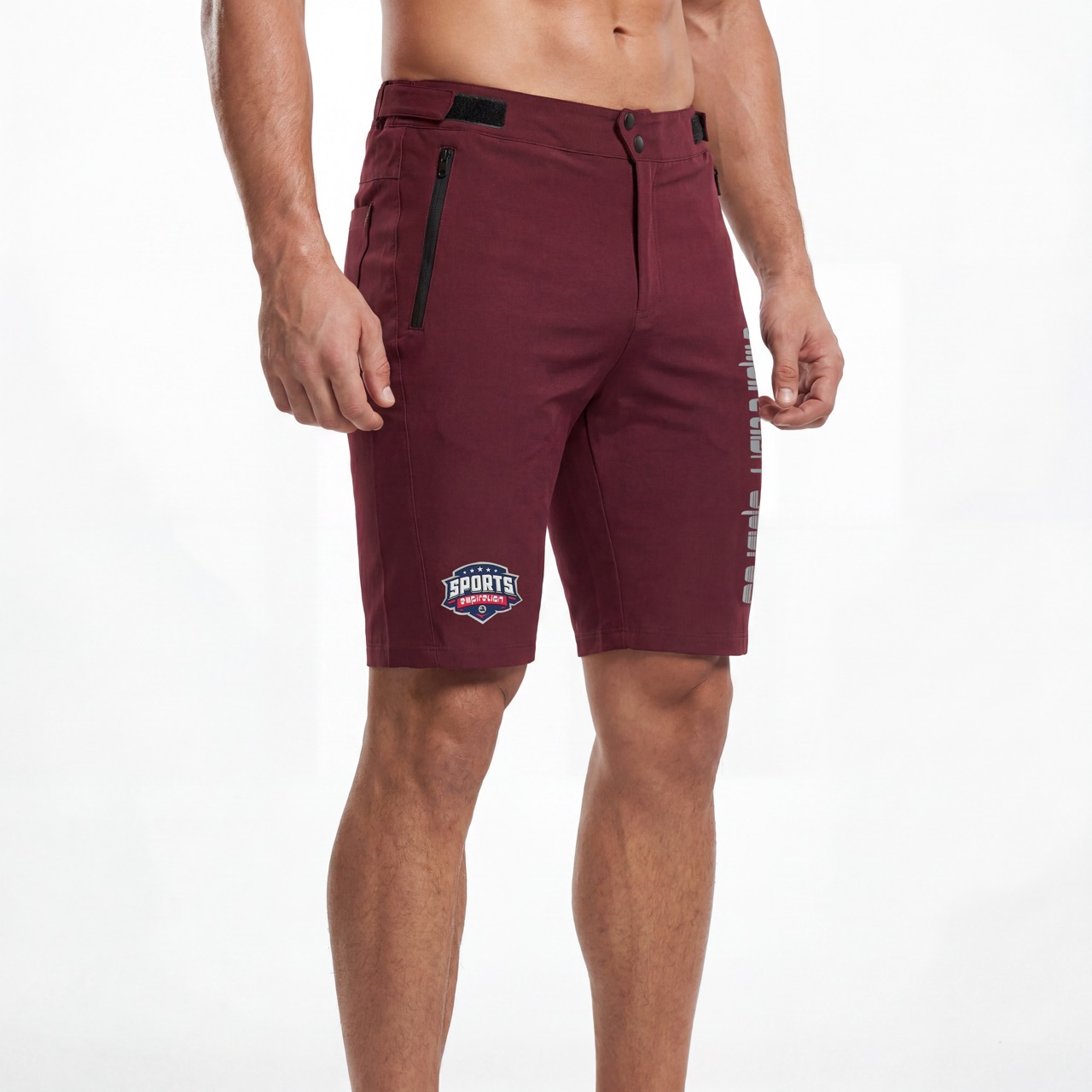 Pantalón corto con bolsillo sellado reflectante para ciclismo y senderismo para hombre