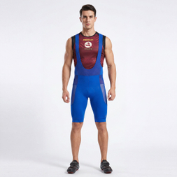 Pantalón corto con tirantes para hombre con panel de malla