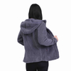 Chaqueta con capucha informal de forro polar Sherpa Fuzzy para mujer