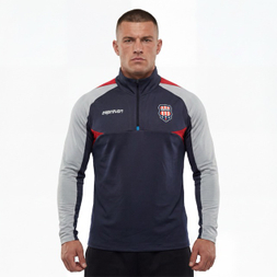 Camisetas de manga larga con bloques de color de fútbol para hombre