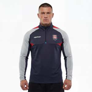 Camisetas de manga larga con bloques de color de fútbol para hombre