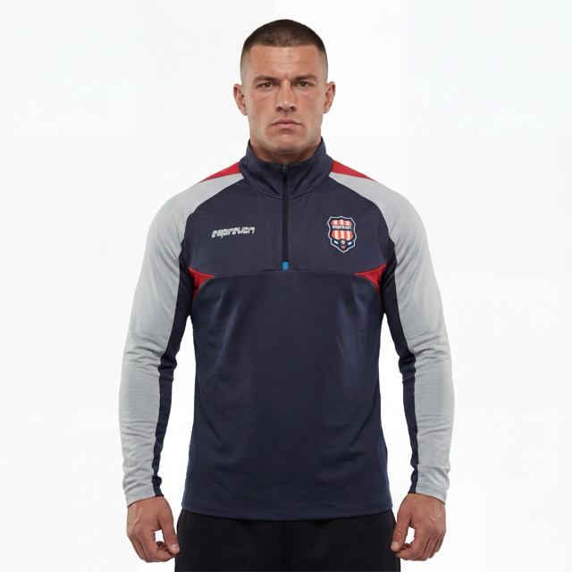 Camisetas de manga larga con bloques de color de fútbol para hombre