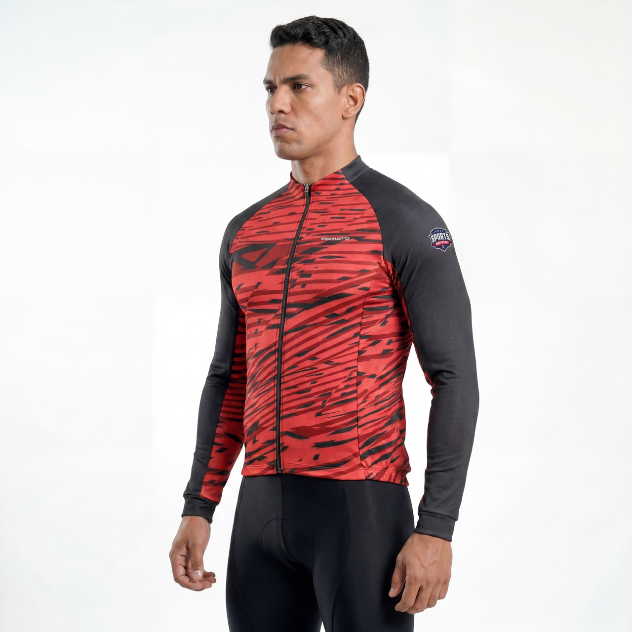 Chaqueta ciclista Ride con bloques de color y estampado para hombre