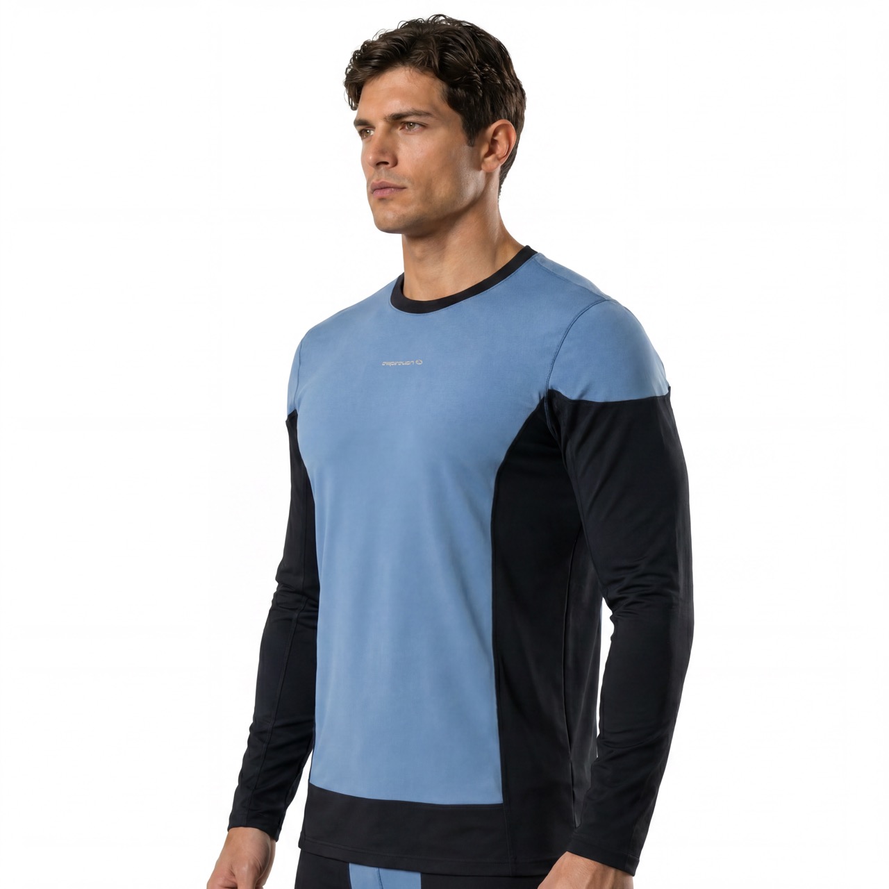 Camisetas de entrenamiento de carreras con paneles de protección contra el viento para hombre