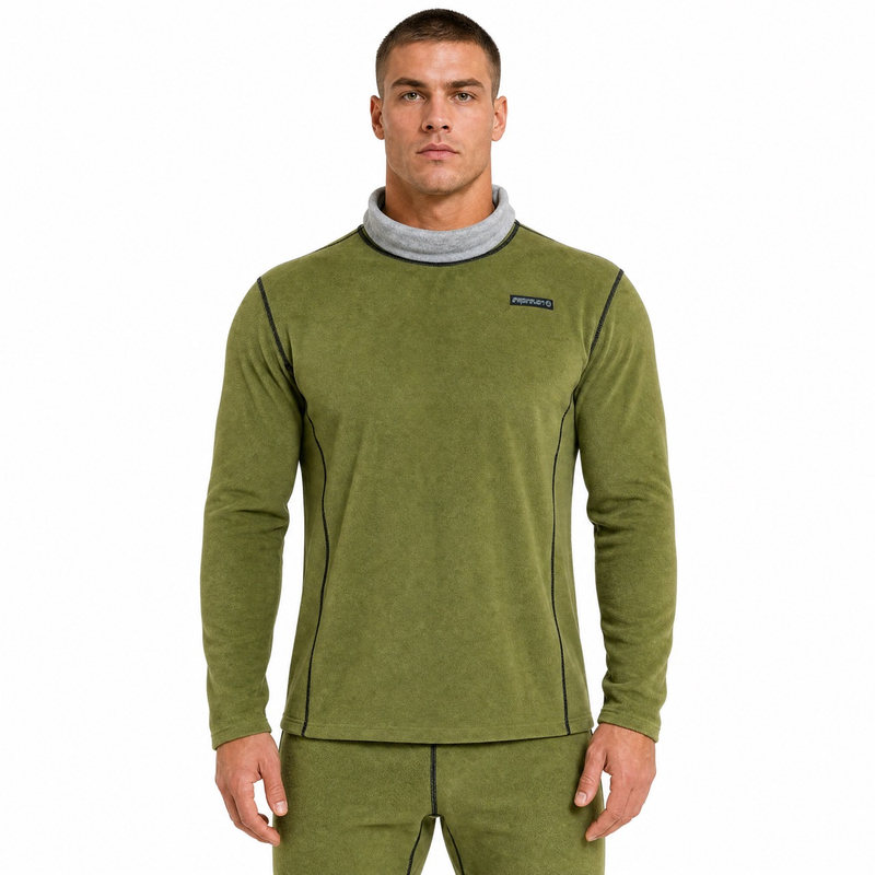 Ropa interior reversible de forro polar con bloques de color para hombre