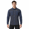 Camisas a rayas para hombre, senderismo, acampada, pesca, refrigeración, ventilación en espalda y axila, bolsillos tipo parche