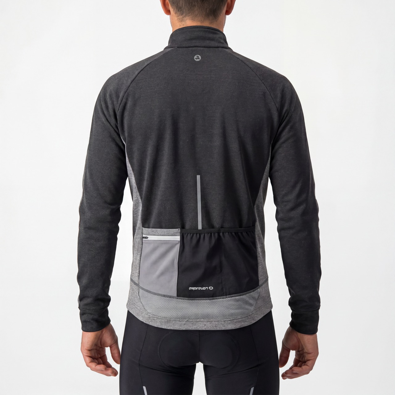 Chaqueta ciclista con panel reflectante y bloques de color
