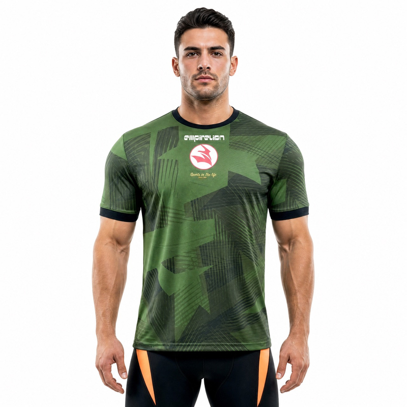 Camiseta con logo estampado integral para hombre