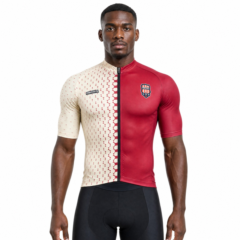 Maillot ciclista de manga corta con estampado integral